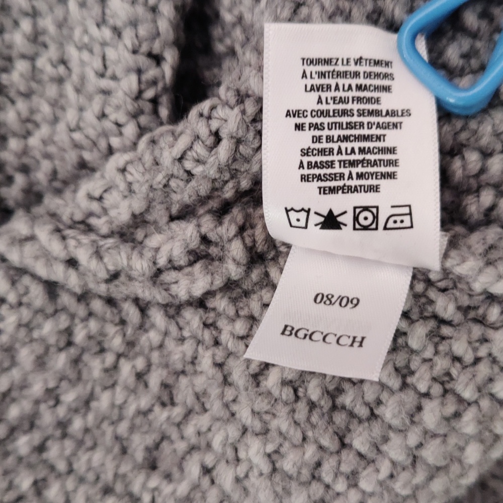 Aeropostale Y2K Cable Knit Short Sleeve Cardigan Gray Size Medium - Picture 7 of 7